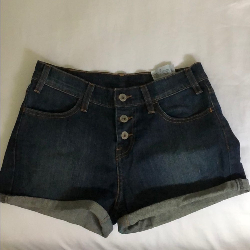 High rise jean shorts
